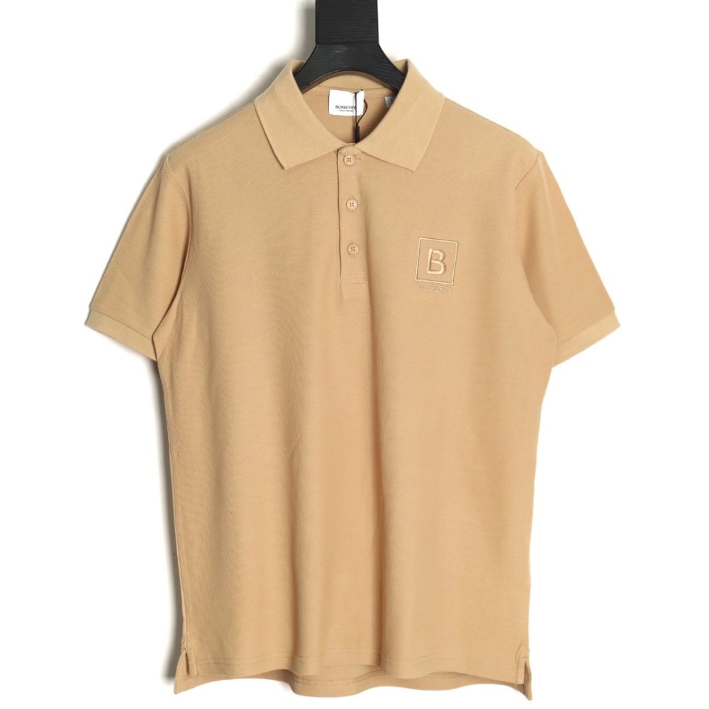 Burberry chest B-embroidered short-sleeved polo shirt TSK1,Burberry
