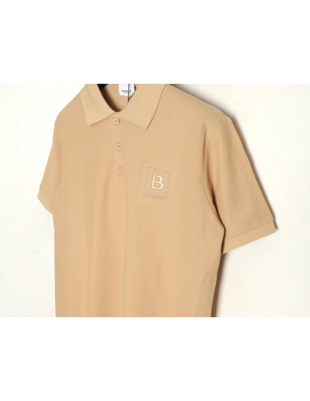Burberry chest B-embroidered short-sleeved polo shirt TSK1,Burberry