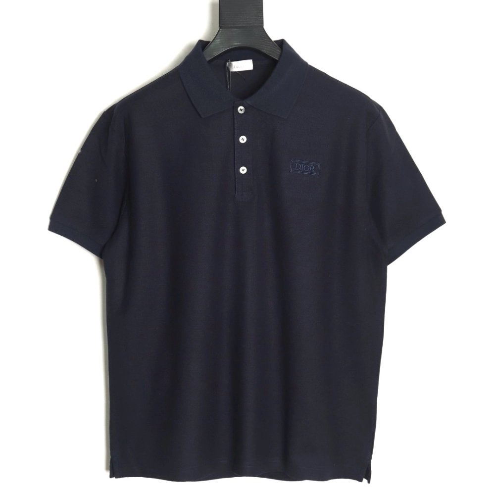 Dior square embroidery short sleeve polo shirt TSK2,Dior