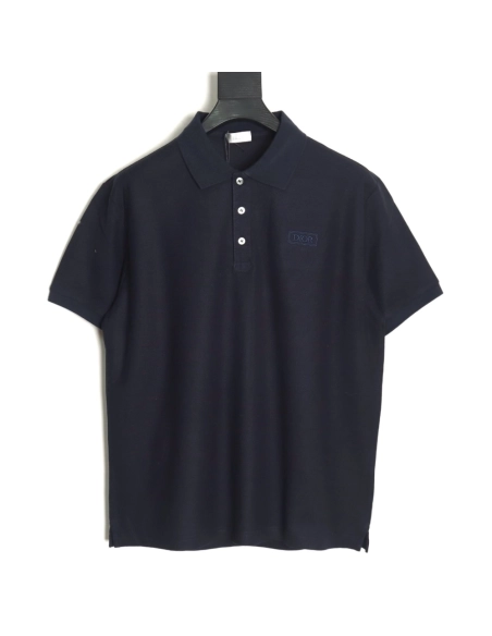 Dior square embroidery short sleeve polo shirt TSK2,Dior