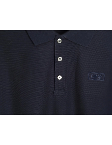Dior square embroidery short sleeve polo shirt TSK2,Dior