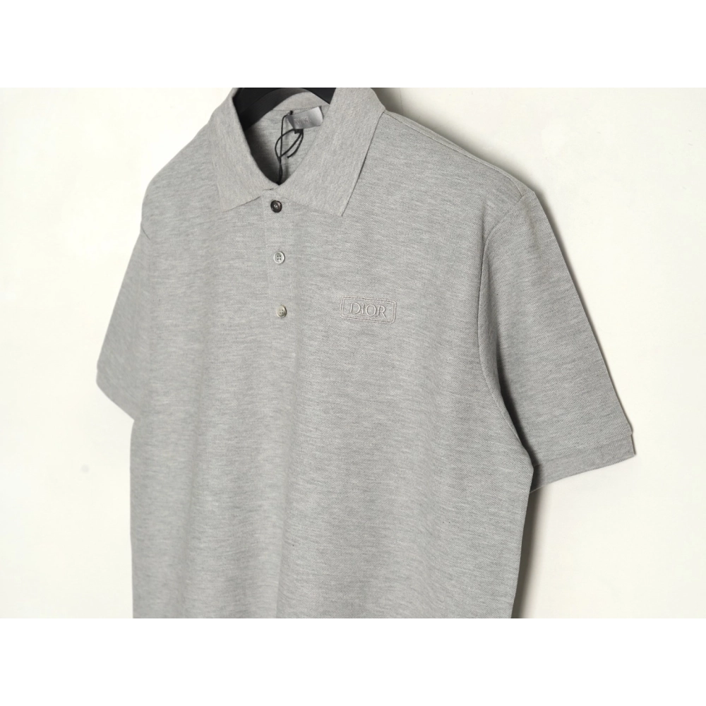 Dior square embroidery short sleeve polo shirt TSK1,Dior