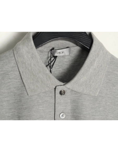 Dior square embroidery short sleeve polo shirt TSK1,Dior