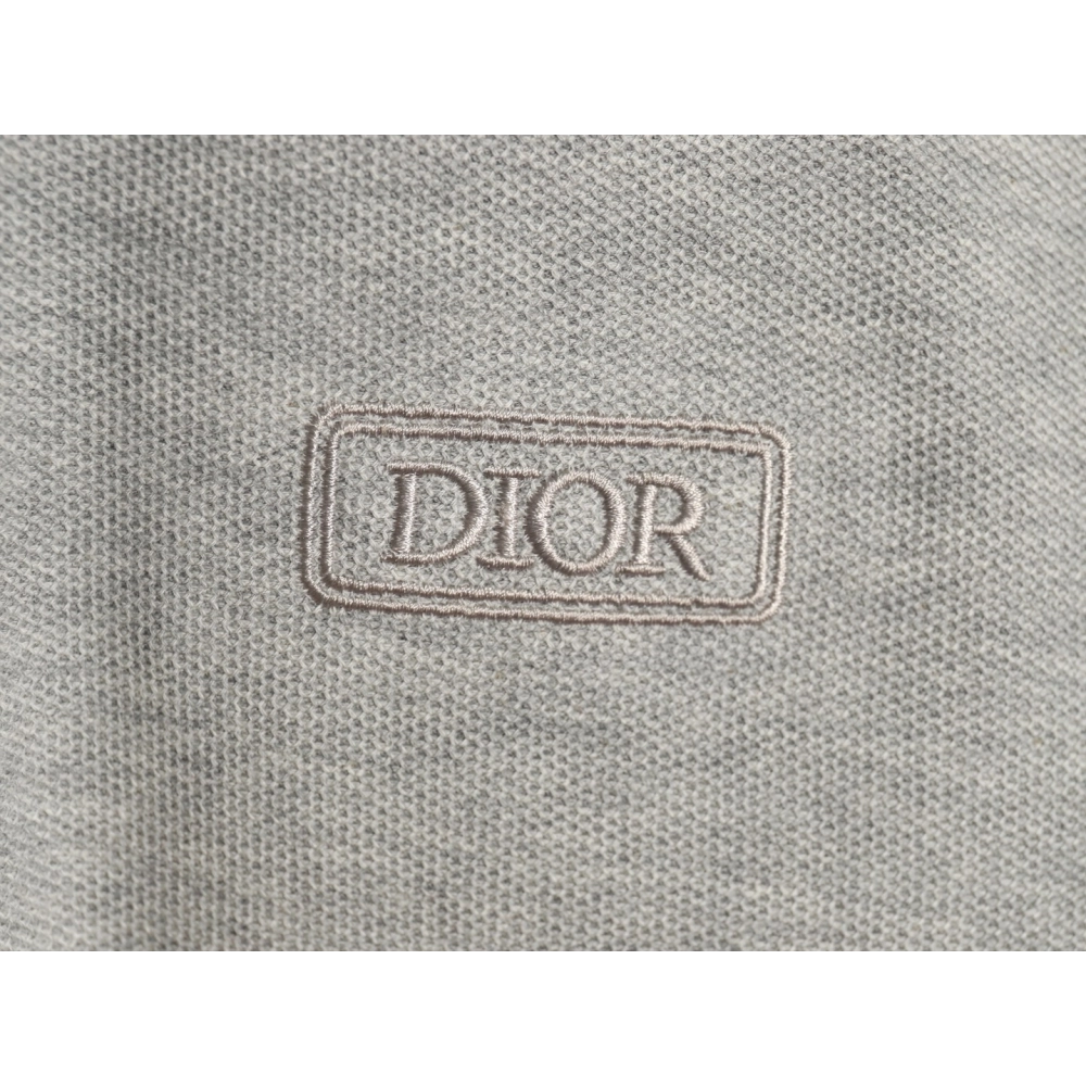 Dior square embroidery short sleeve polo shirt TSK1,Dior