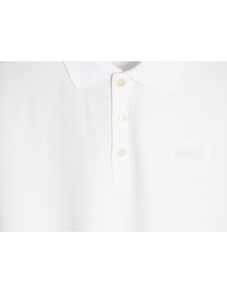Dior square embroidery short sleeve polo shirt,Dior