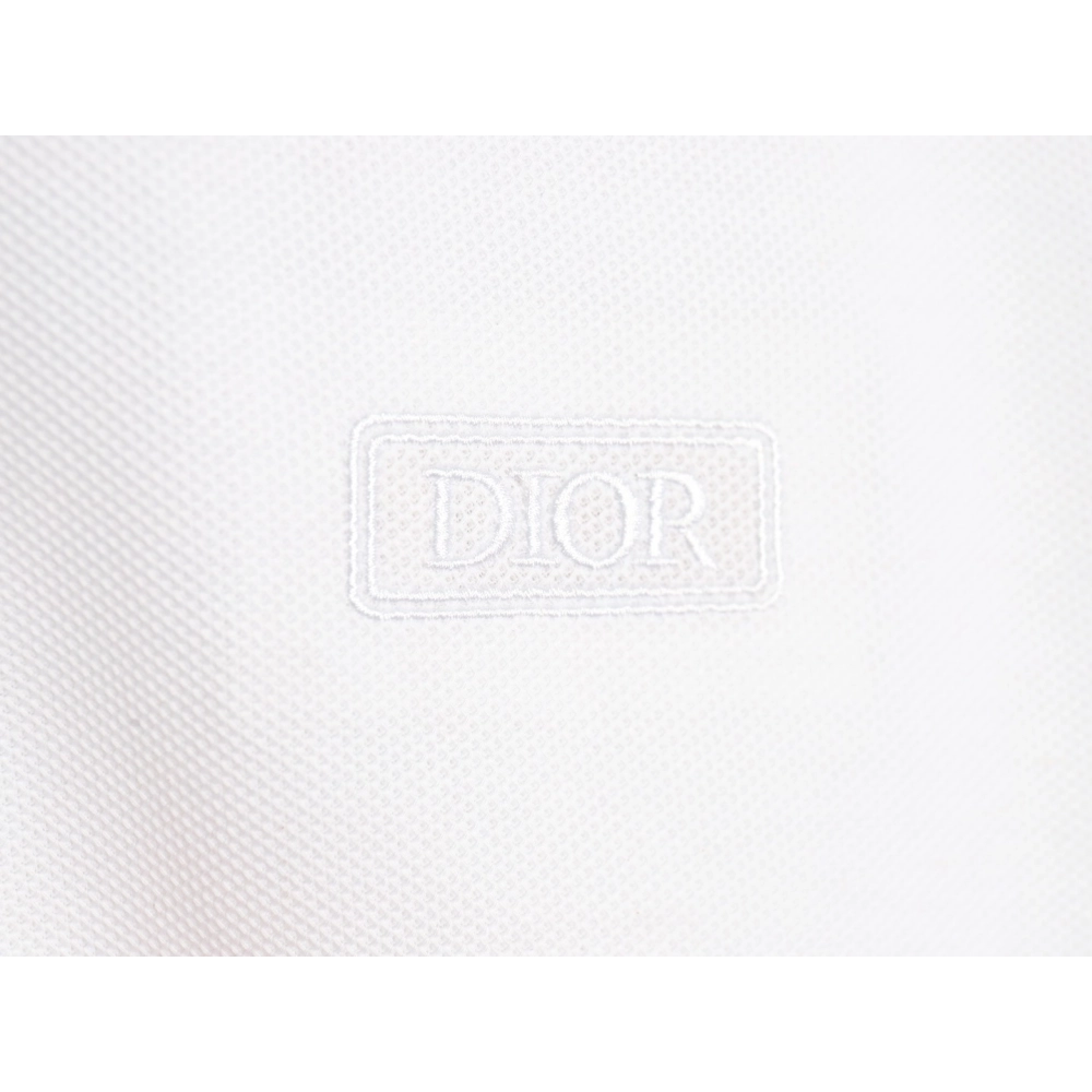Dior square embroidery short sleeve polo shirt,Dior