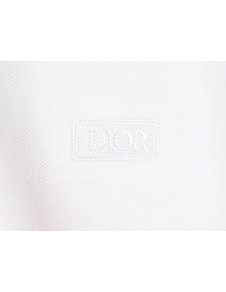 Dior square embroidery short sleeve polo shirt,Dior