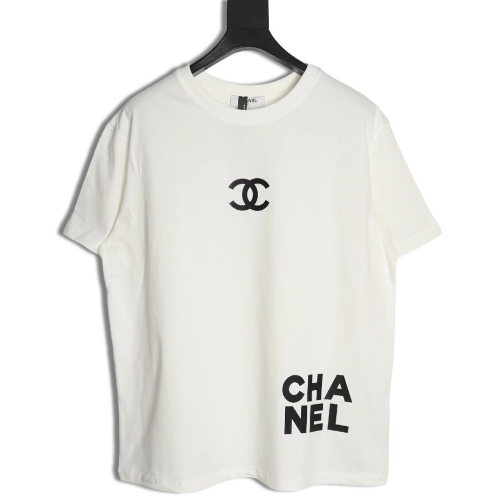 Chanel chest press rubber short sleeve T-shirt,Chanel
