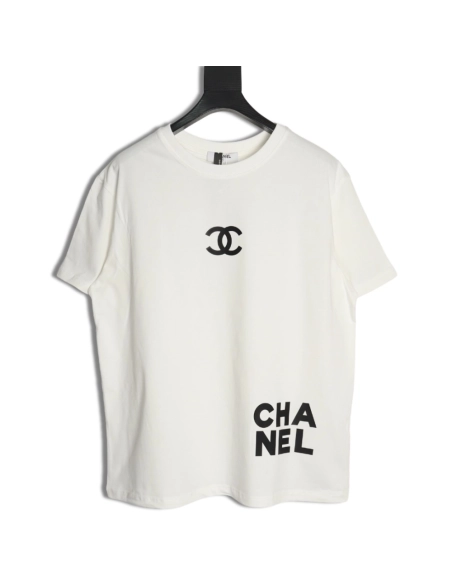 Chanel chest press rubber short sleeve T-shirt,Chanel