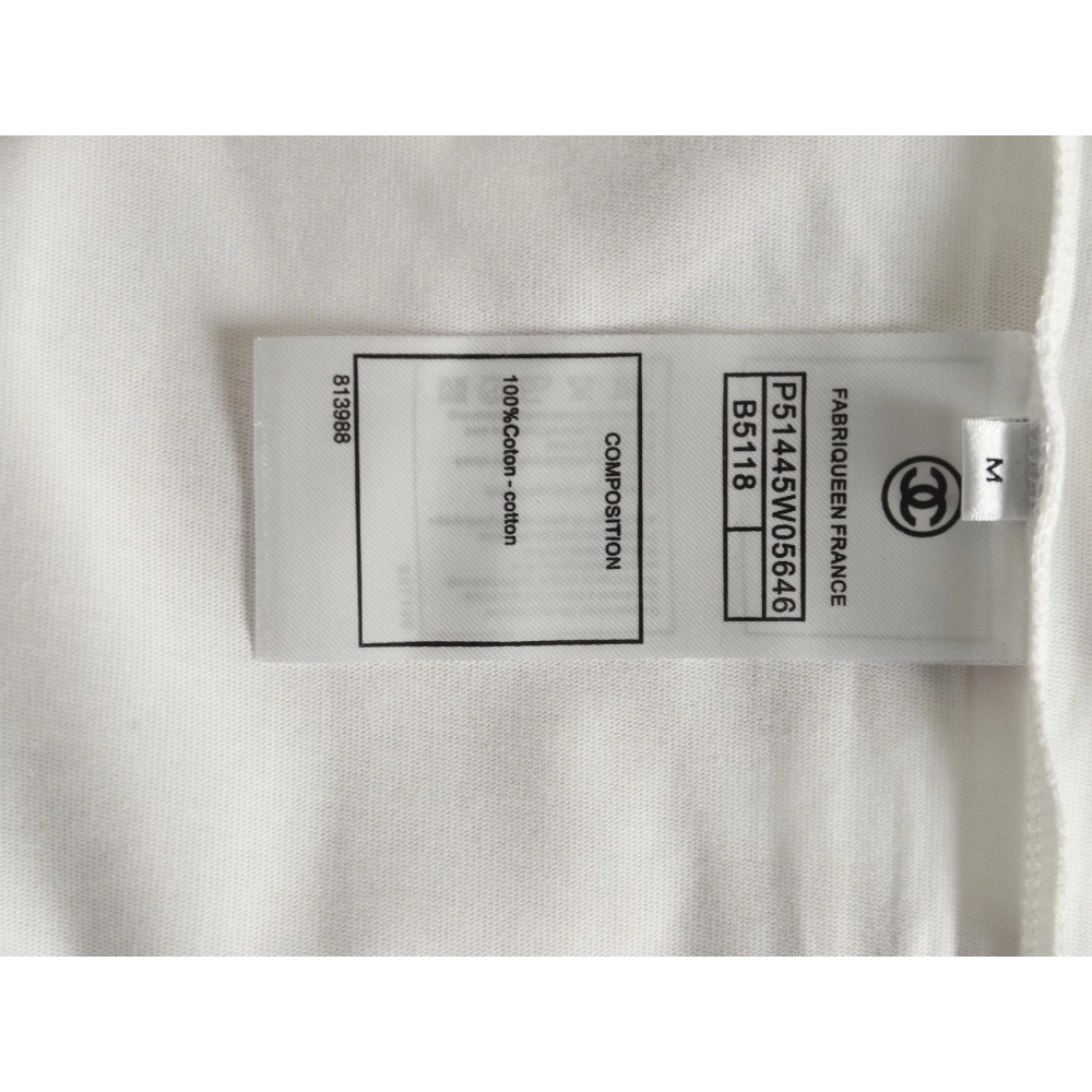 Chanel chest press rubber short sleeve T-shirt,Chanel