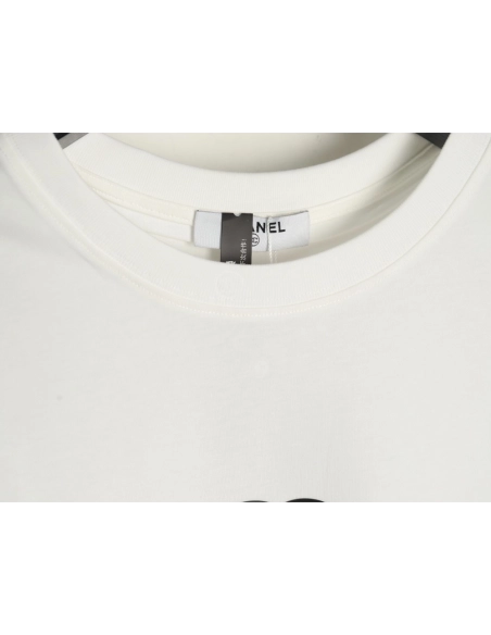 Chanel chest press rubber short sleeve T-shirt,Chanel