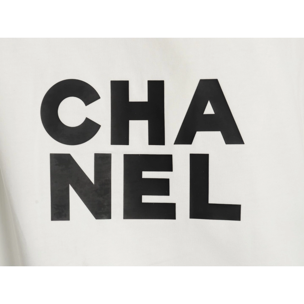 Chanel chest press rubber short sleeve T-shirt,Chanel