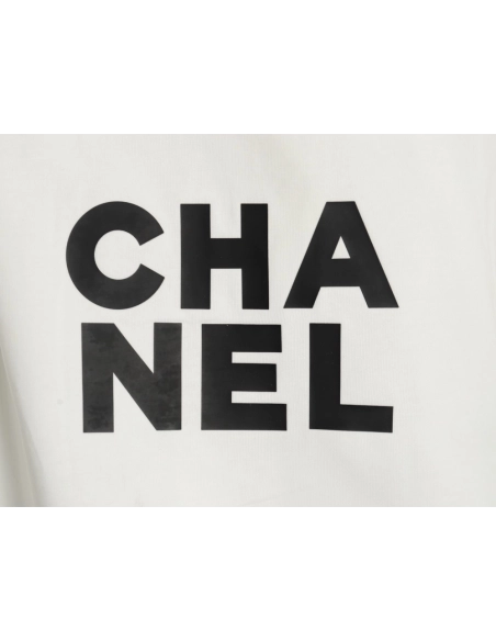 Chanel chest press rubber short sleeve T-shirt,Chanel