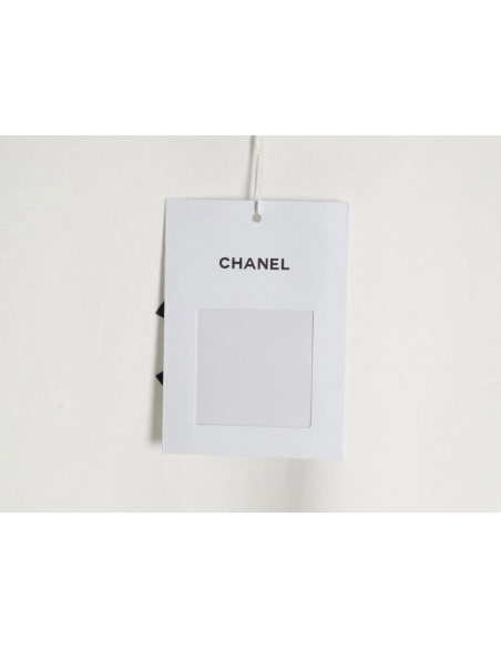 Chanel chest press rubber short sleeve T-shirt,Chanel