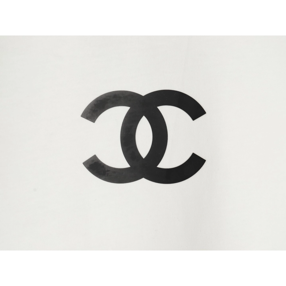 Chanel chest press rubber short sleeve T-shirt,Chanel