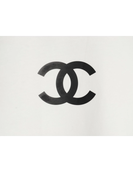 Chanel chest press rubber short sleeve T-shirt,Chanel