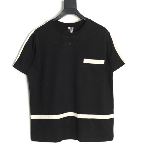 Loewe Colorblock Braided Ribbon Crew Neck T-shirt TSK1,Loewe