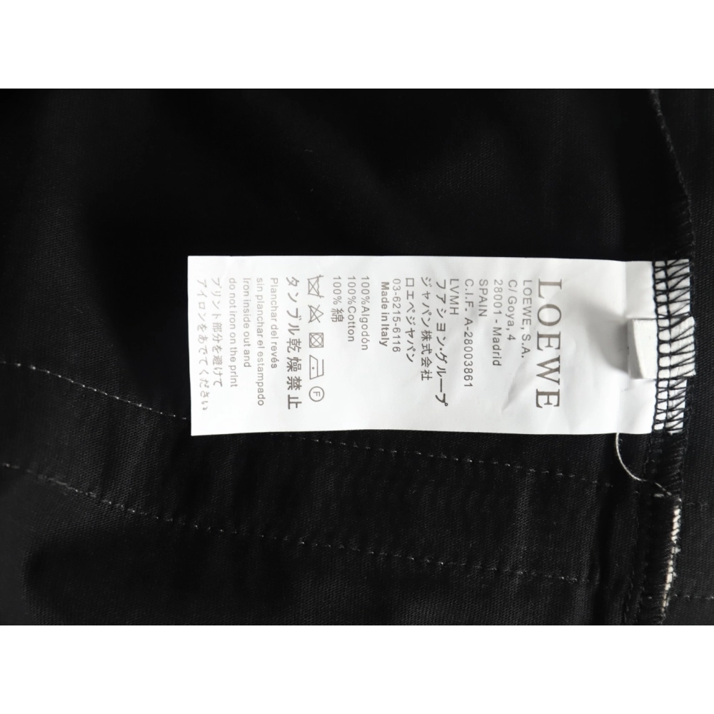 Loewe Colorblock Braided Ribbon Crew Neck T-shirt TSK1,Loewe