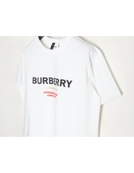 Burberry lettering logo print crew neck short sleeves,Burberry