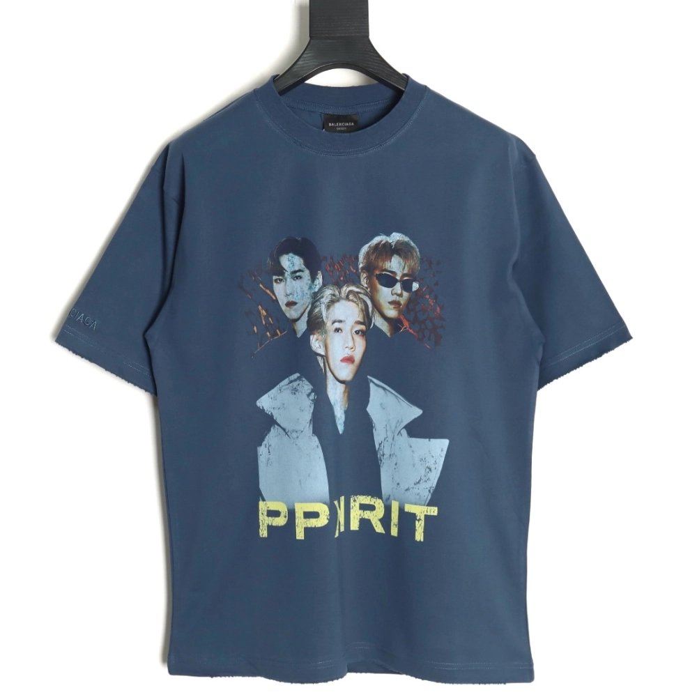 Balenciaga PP krit art short-sleeved T-shirt,Balenciaga