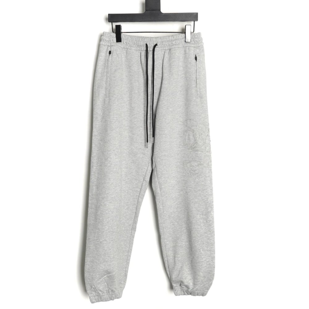 Burberry 3D embroidered logo sports casual sweatpants TSK1,Burberry