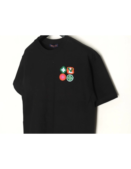 Louis Vuitton four-leaf clover logo embroidered short-sleeved T-shirt TSK1,Louis Vuitton