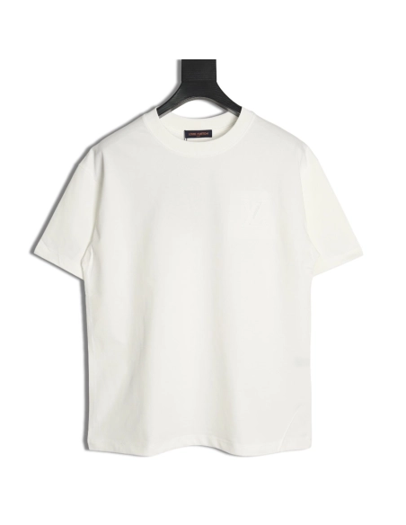 Louis Vuitton dark pattern large logo embroidered short sleeve T-shirt,Louis Vuitton