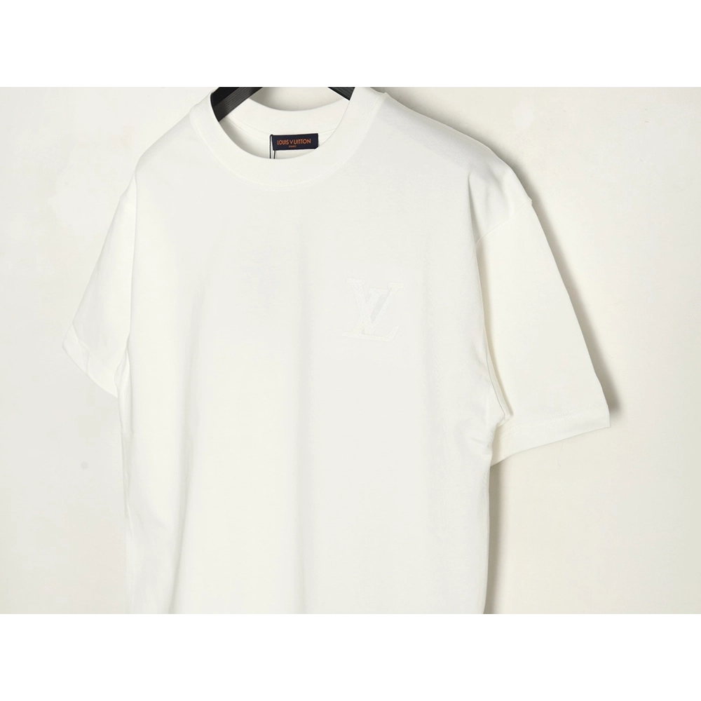 Louis Vuitton dark pattern large logo embroidered short sleeve T-shirt,Louis Vuitton