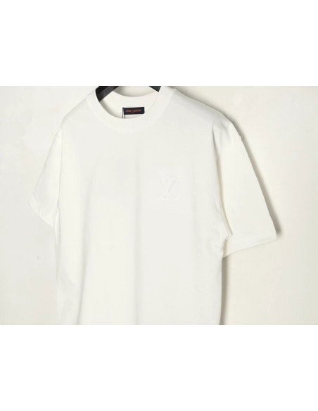 Louis Vuitton dark pattern large logo embroidered short sleeve T-shirt,Louis Vuitton