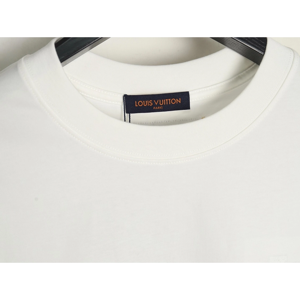 Louis Vuitton dark pattern large logo embroidered short sleeve T-shirt,Louis Vuitton