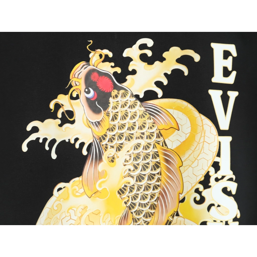 Evisu back carp print short sleeves,Evisu