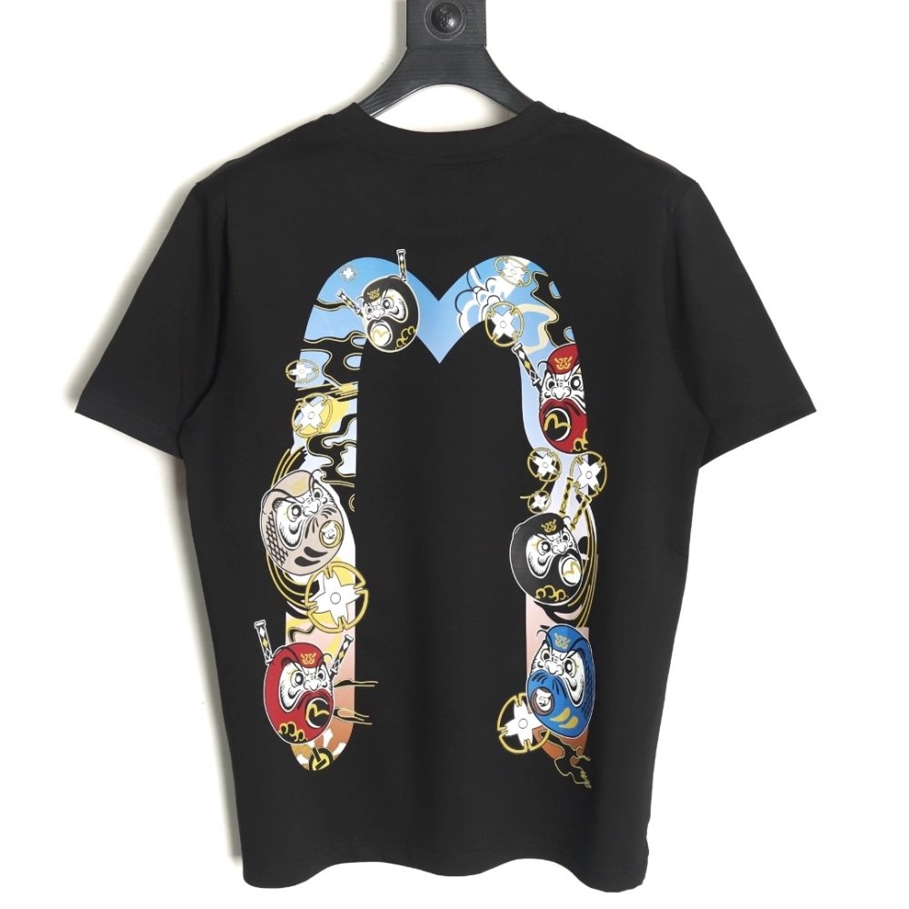 Evisu Buddha head large M print short sleeves,Evisu