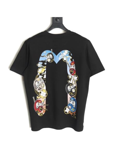 Evisu Buddha head large M print short sleeves,Evisu