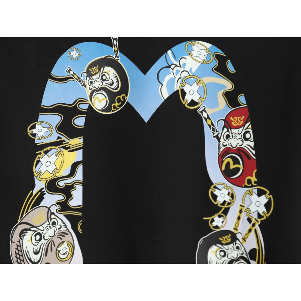 Evisu Buddha head large M print short sleeves,Evisu