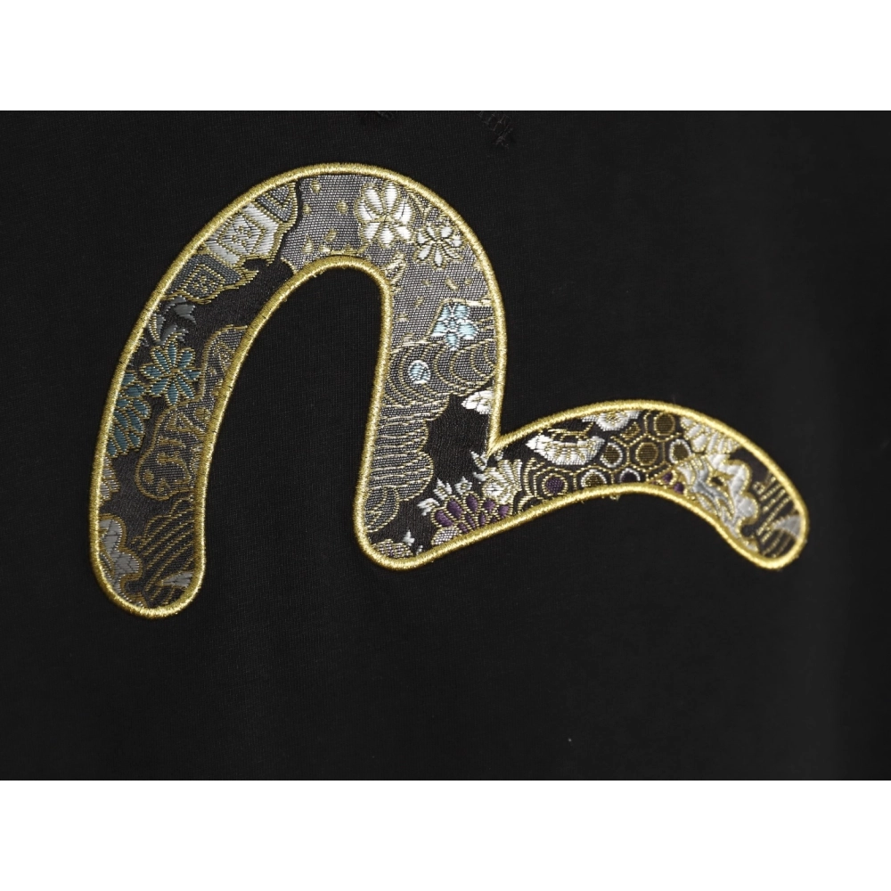 Evisu brocade seagull embroidered short sleeves,Evisu