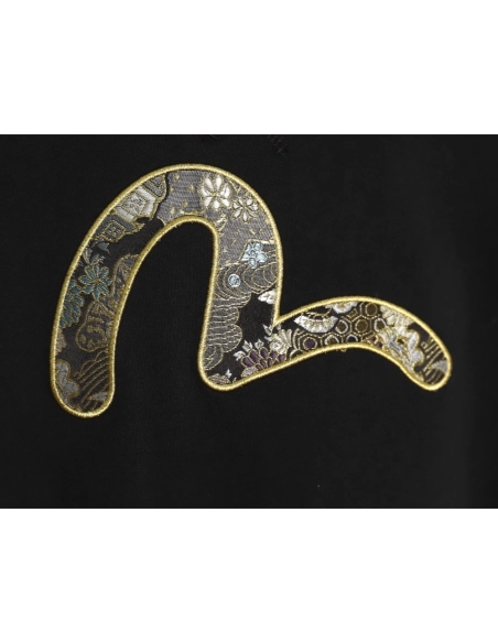 Evisu brocade seagull embroidered short sleeves,Evisu