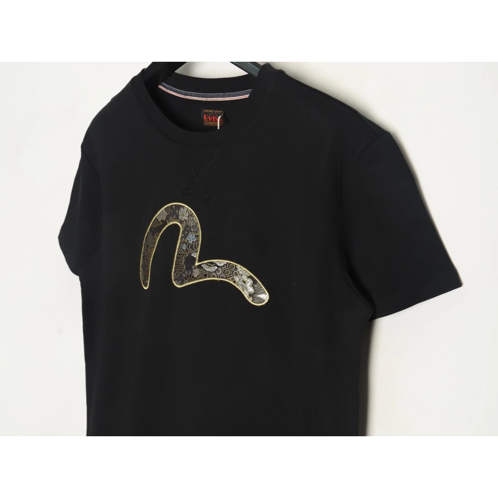 Evisu brocade seagull embroidered short sleeves,Evisu