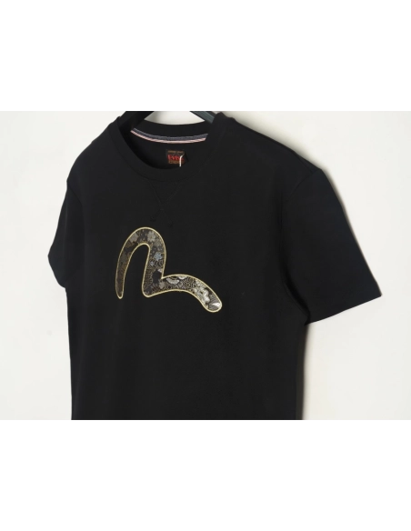 Evisu brocade seagull embroidered short sleeves,Evisu