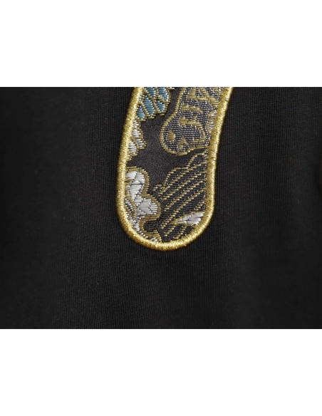 Evisu brocade seagull embroidered short sleeves,Evisu