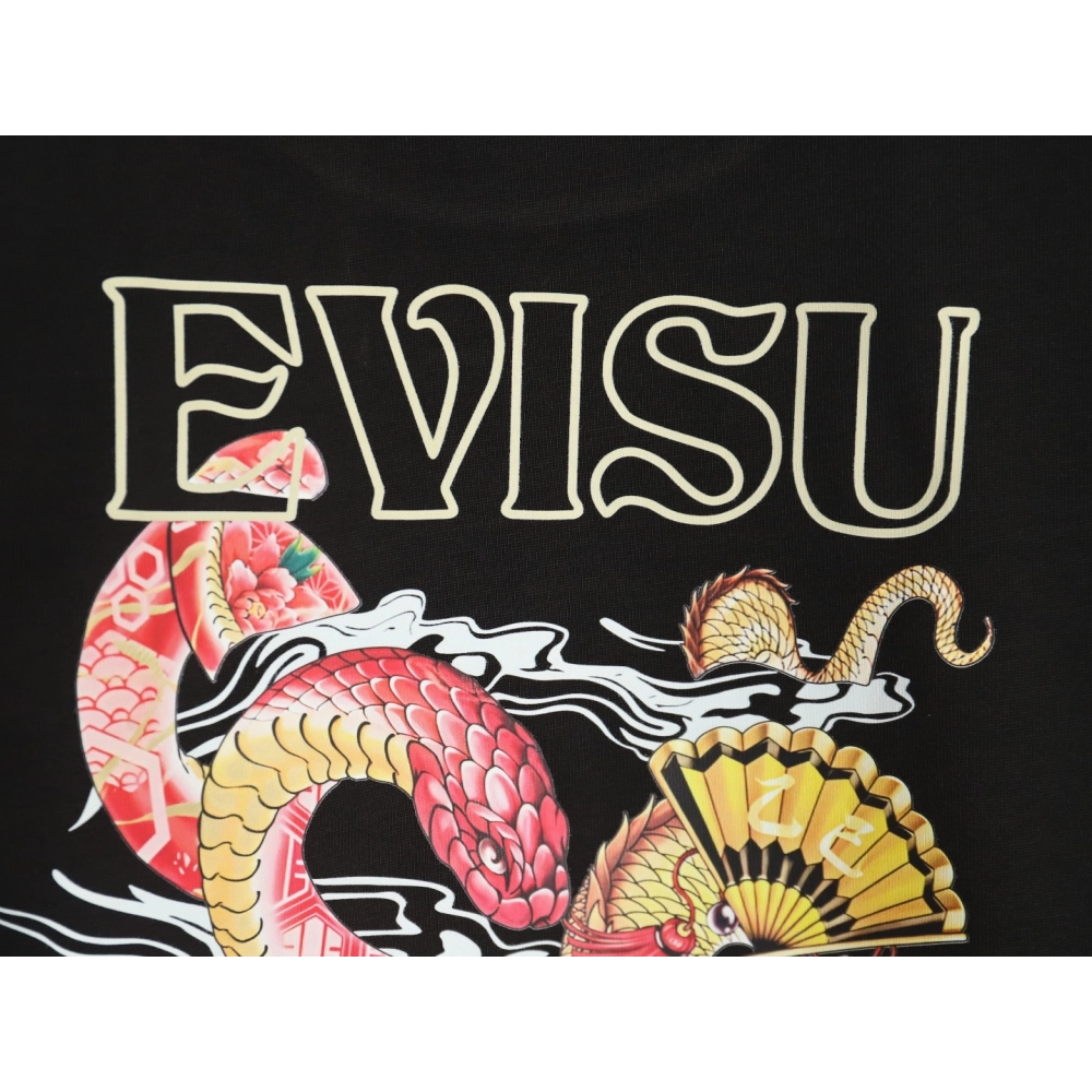 Evisu Year of the Snake limited edition dragon and snake print short sleeves,Evisu