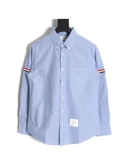 Thom Browne Double Sleeve Logo Shirt TSK1,Thom Browne