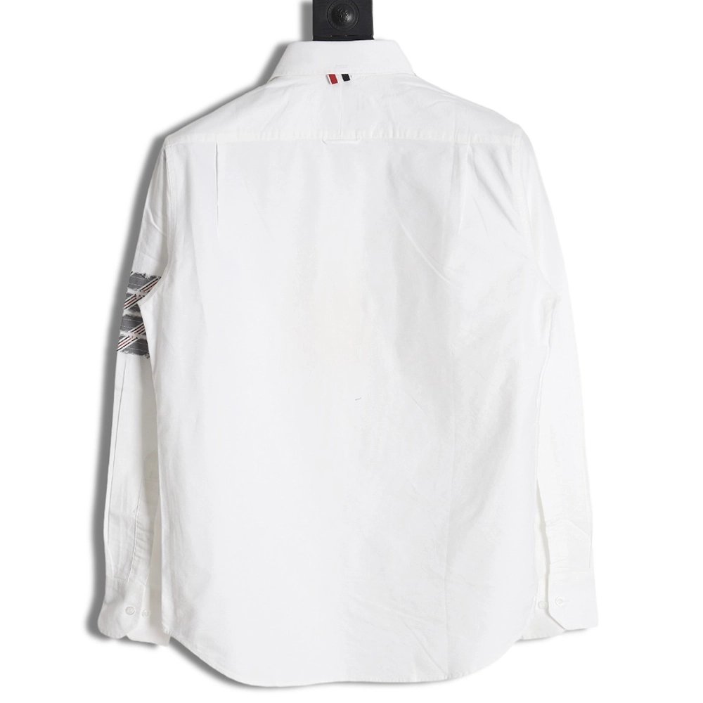 Thom Browne Oxford Classic Cuff Tricolor Long Sleeve Shirt,Thom Browne