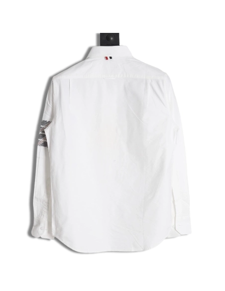 Thom Browne Oxford Classic Cuff Tricolor Long Sleeve Shirt,Thom Browne