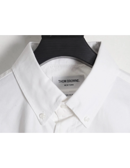 Thom Browne Oxford Classic Cuff Tricolor Long Sleeve Shirt,Thom Browne