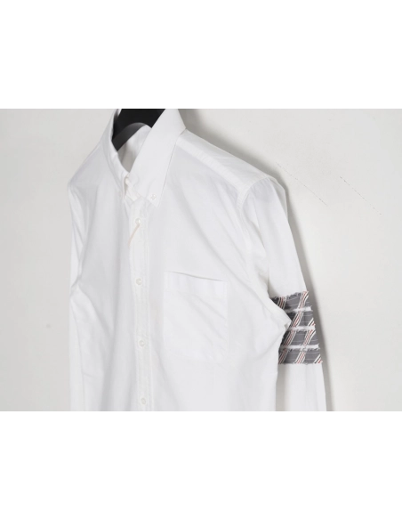 Thom Browne Oxford Classic Cuff Tricolor Long Sleeve Shirt,Thom Browne