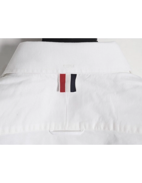 Thom Browne Oxford Classic Cuff Tricolor Long Sleeve Shirt,Thom Browne