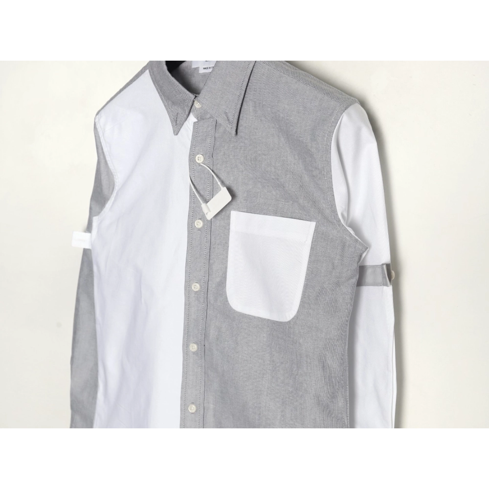 Thom Browne Contrast Shirt with Double Armband Design,Thom Browne