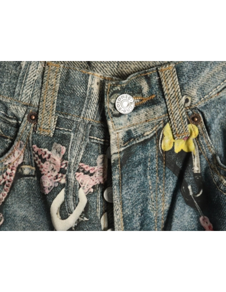 Acne Studios 1981M candy chain print denim trousers,Acne Studios