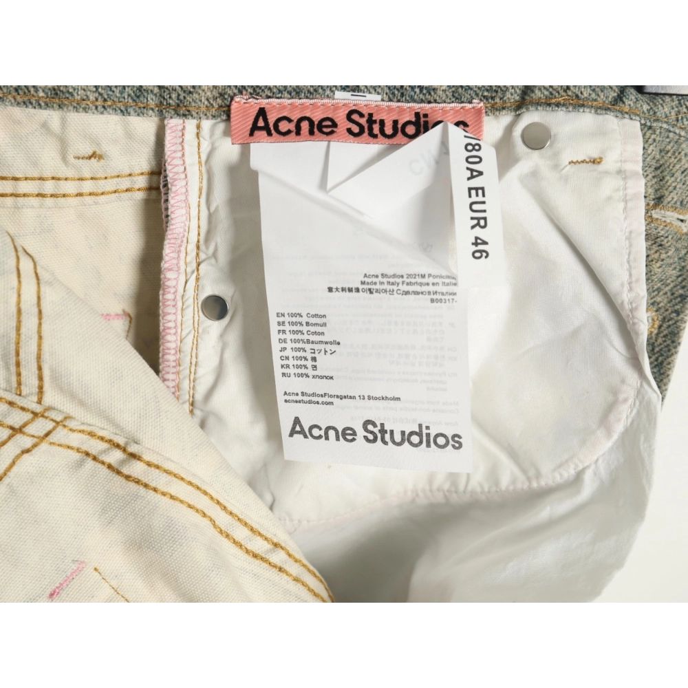 Acne Studios 1981M candy chain print denim trousers,Acne Studios