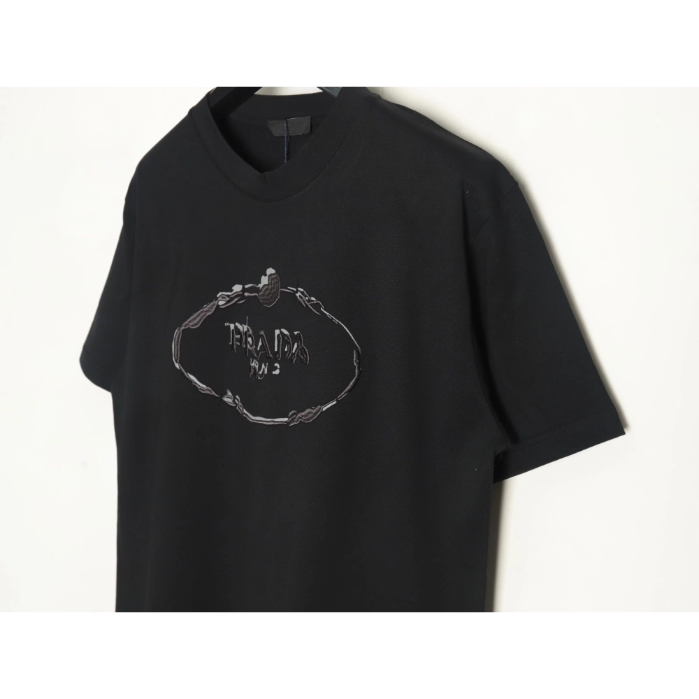Prada hand-painted badge 3D embroidery short sleeves TSK1,Prada